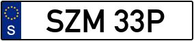 Trailer License Plate